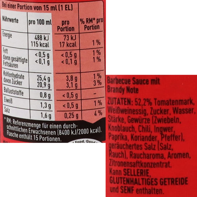 BBQ Sauce mit Brandy Note, 230ml von Thomy