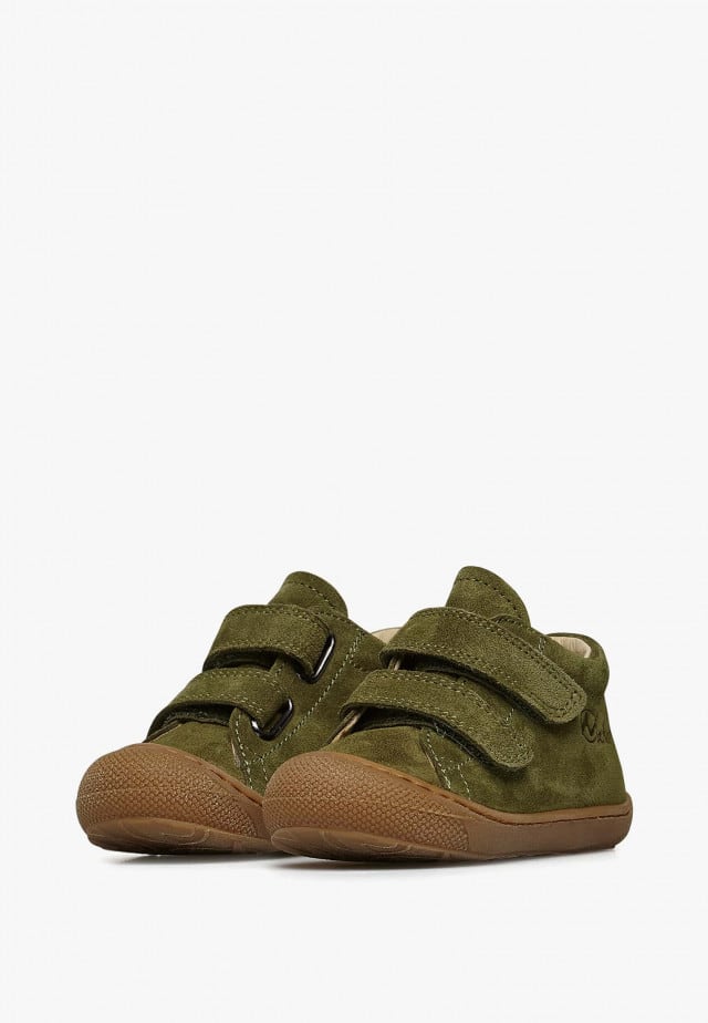 NATURINO COCOON VLLauflernschuhe aus Veloursleder, Militärgrün