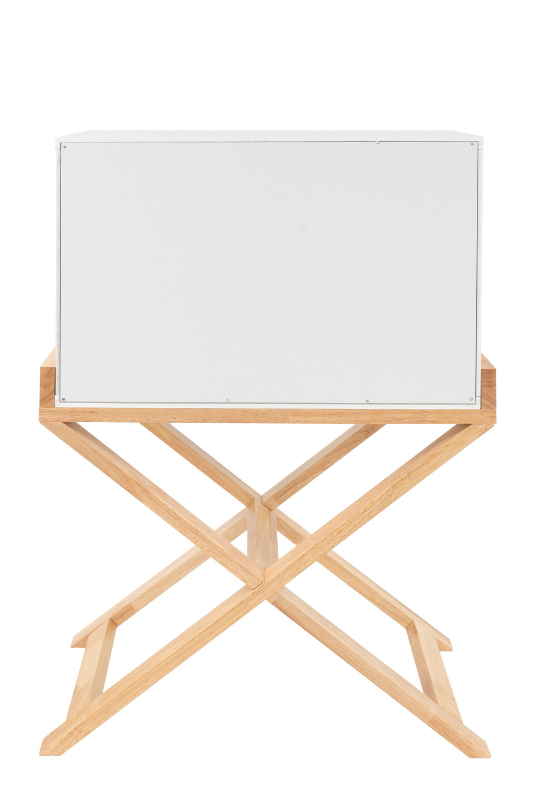Schränkchen VALERIE - weiß-braun - 1 Drehtür - 56 cm