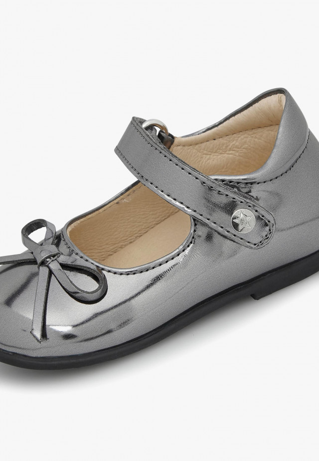 NATURINO BALLETBallerinas aus gespiegeltem Leder, Silber
