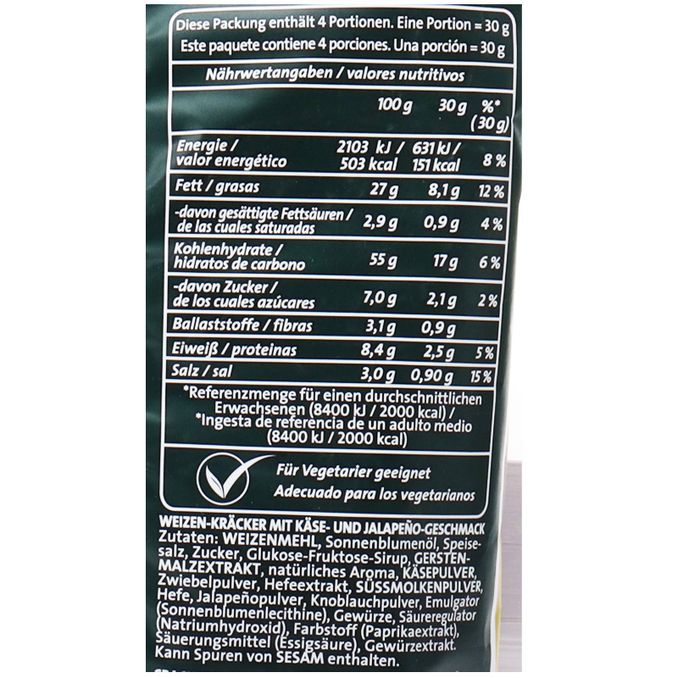 Kruspers Cheese & Jalapeno, 120g von Funny Frisch