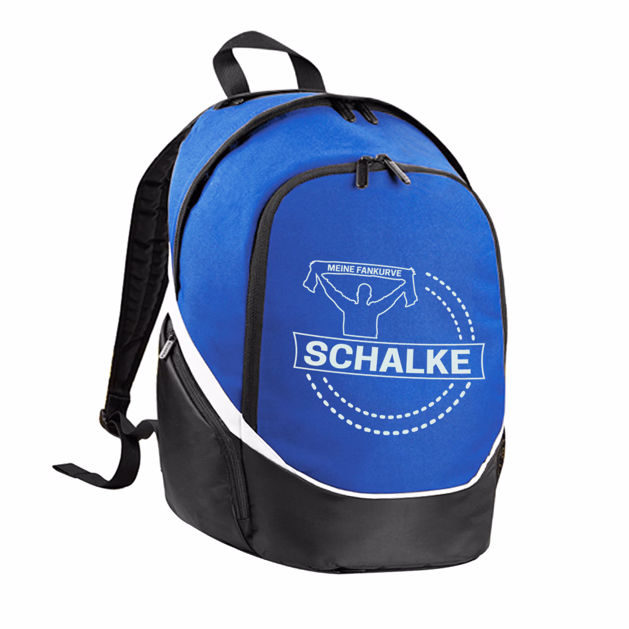 multifanshop® Rucksack - Schalke - Meine Fankurve - Druck weiß