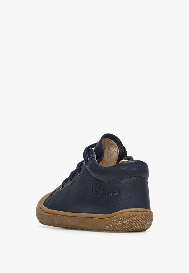 NATURINO COCOON ZIPLauflernschuhe aus Nappaleder mit Reißverschluss, Marineblau