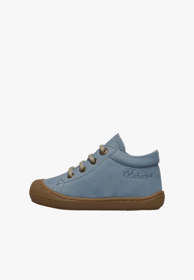 NATURINO COCOONLauflernschuhe aus Veloursleder, Azurblau