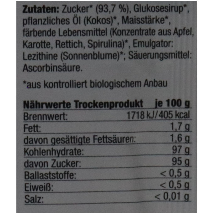 BIO Zuckerstreusel Bunt gemischt, 70g von Biovegan