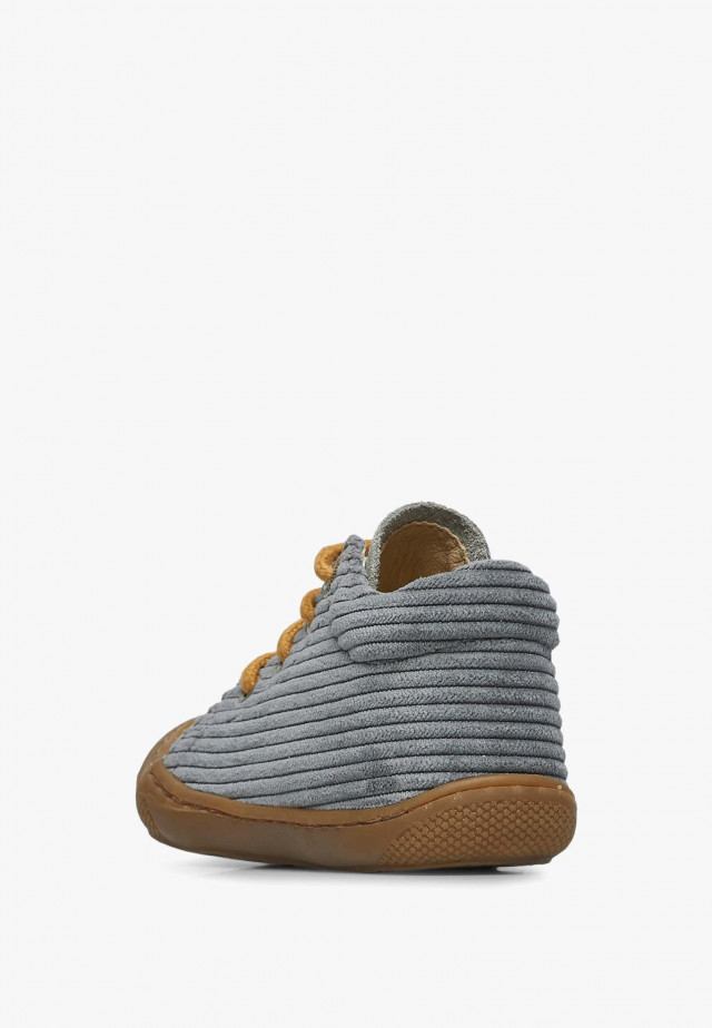 NATURINO COCOONLauflernschuhe aus Veloursleder, Azurblau-Taupe