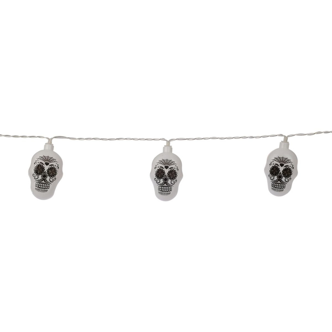 LED Lichterkette - Skelett oder Schädel - 1 Stück