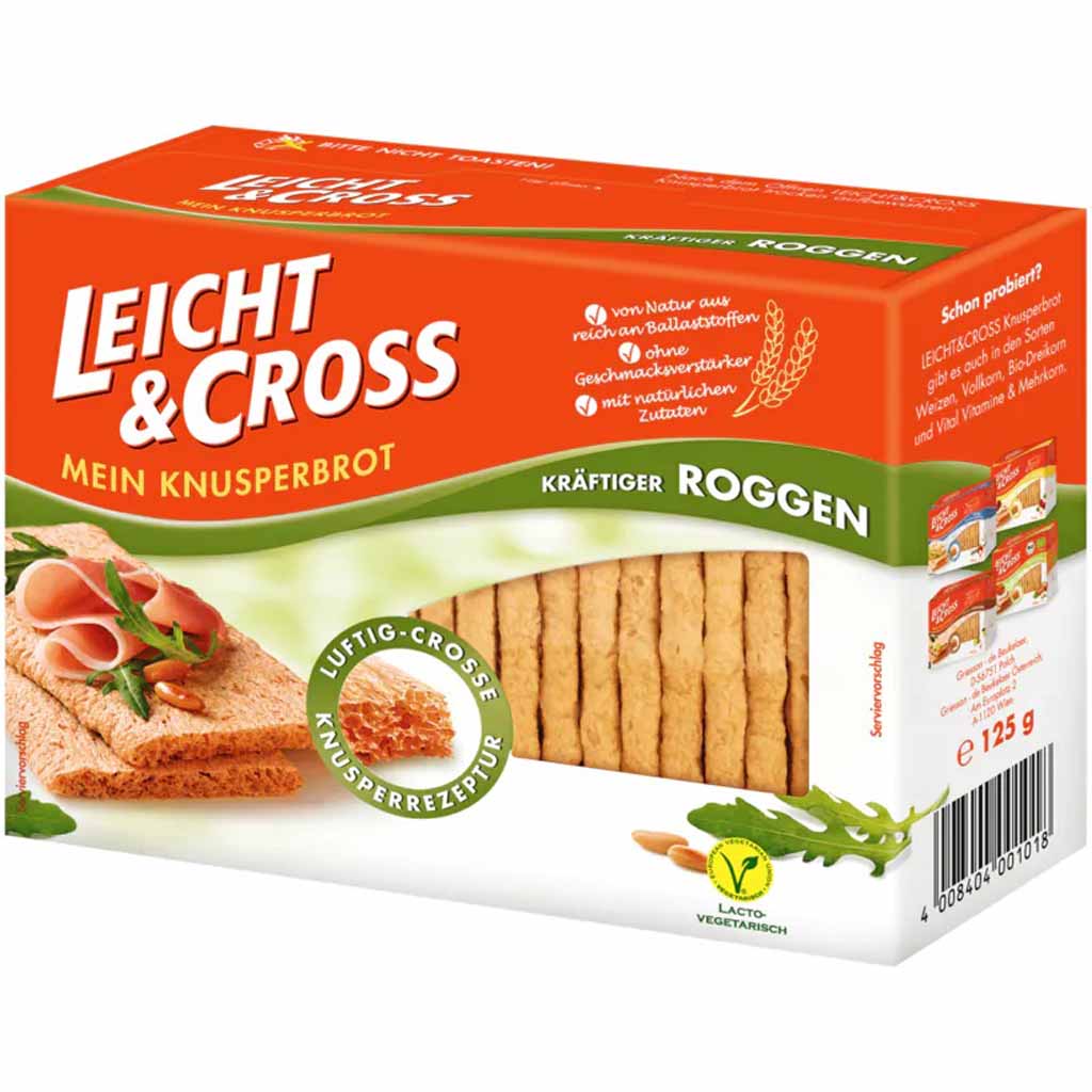 Leicht & Cross Mein Knusperbrot Roggen 125g MHD:1.10.25