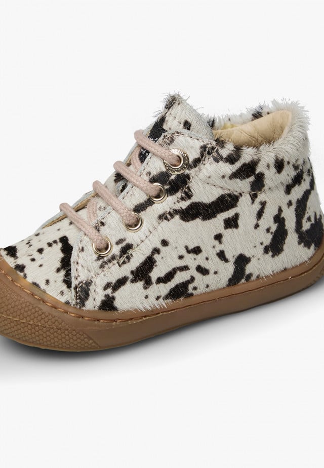 NATURINO COCOONLauflernschuhe aus Veloursleder, Weiß