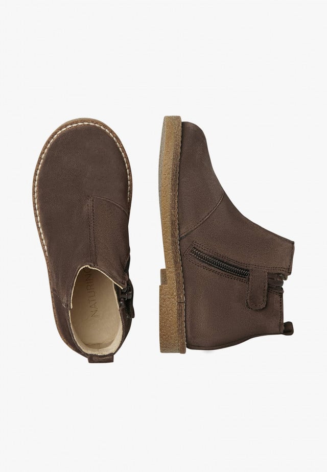 NATURINO DASIEStiefeletten aus Veloursleder, Braun