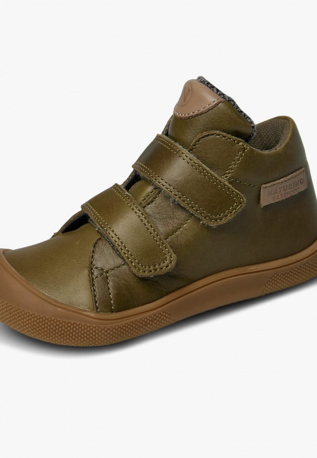 NATURINO GIMBA VL WPBarfuß hohe Sneakers aus Leder, Militärgrün