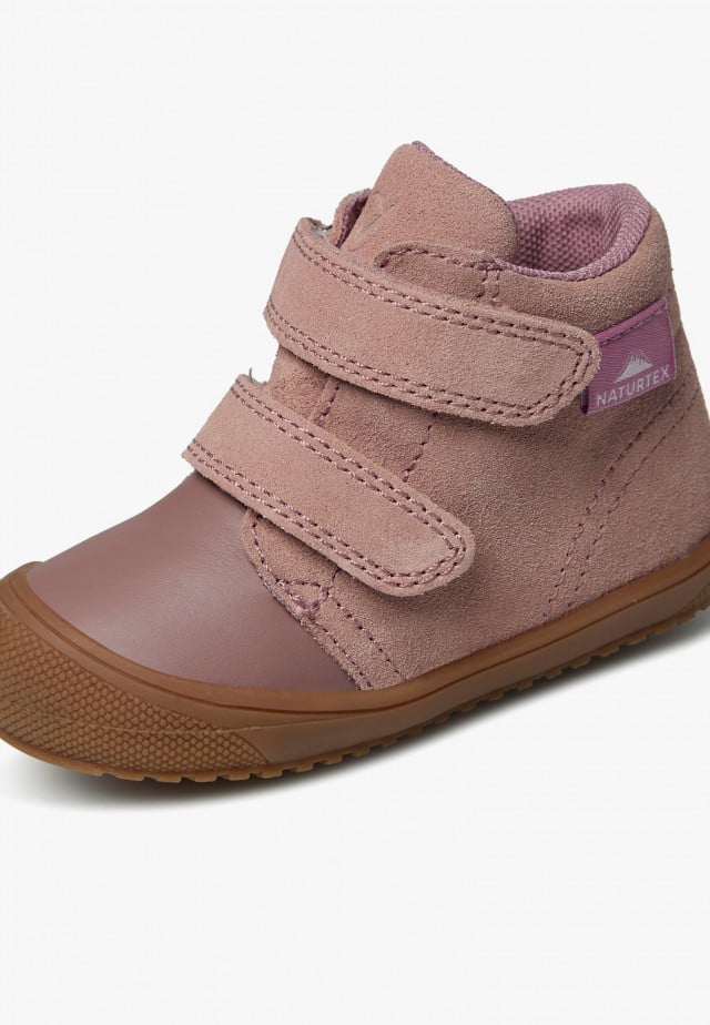 NATURINO LEOTI 3 WP VL.Stiefeletten aus Leder und Veloursleder, Rosa