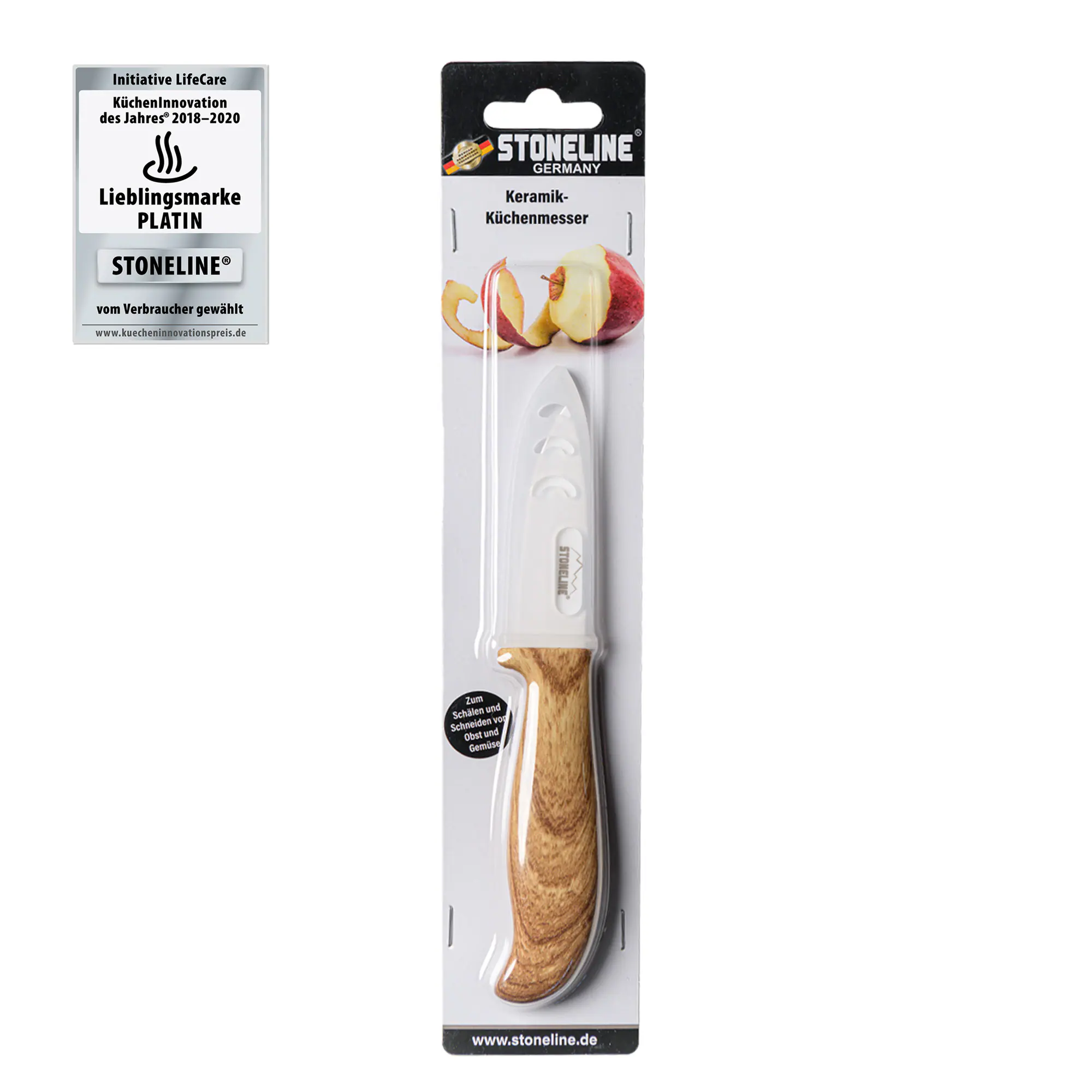 STONELINE® Back to Nature Keramik-Küchenmesser 18 cm