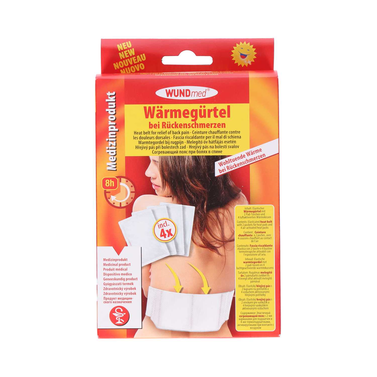 WUNDmed® Wärmegürtel für gezielte Entspannung mit 4 Pads