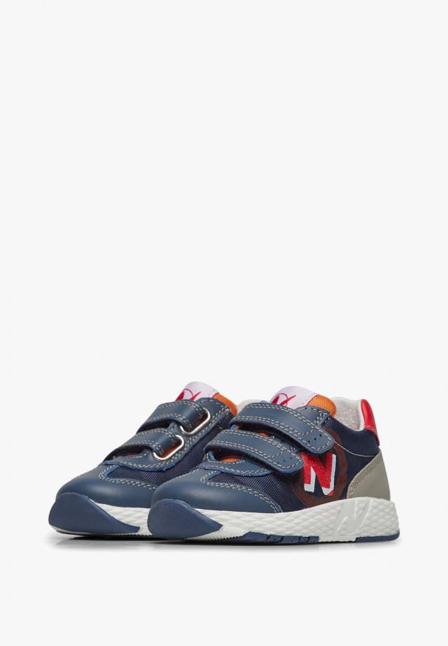 NATURINO JESKO 2 VL.Sneakers aus Veloursleder und technischem Gewebe, Blau