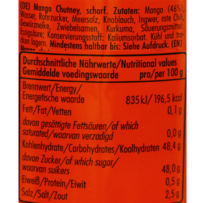 Mango Chutney scharf, 250g von Golden Orient