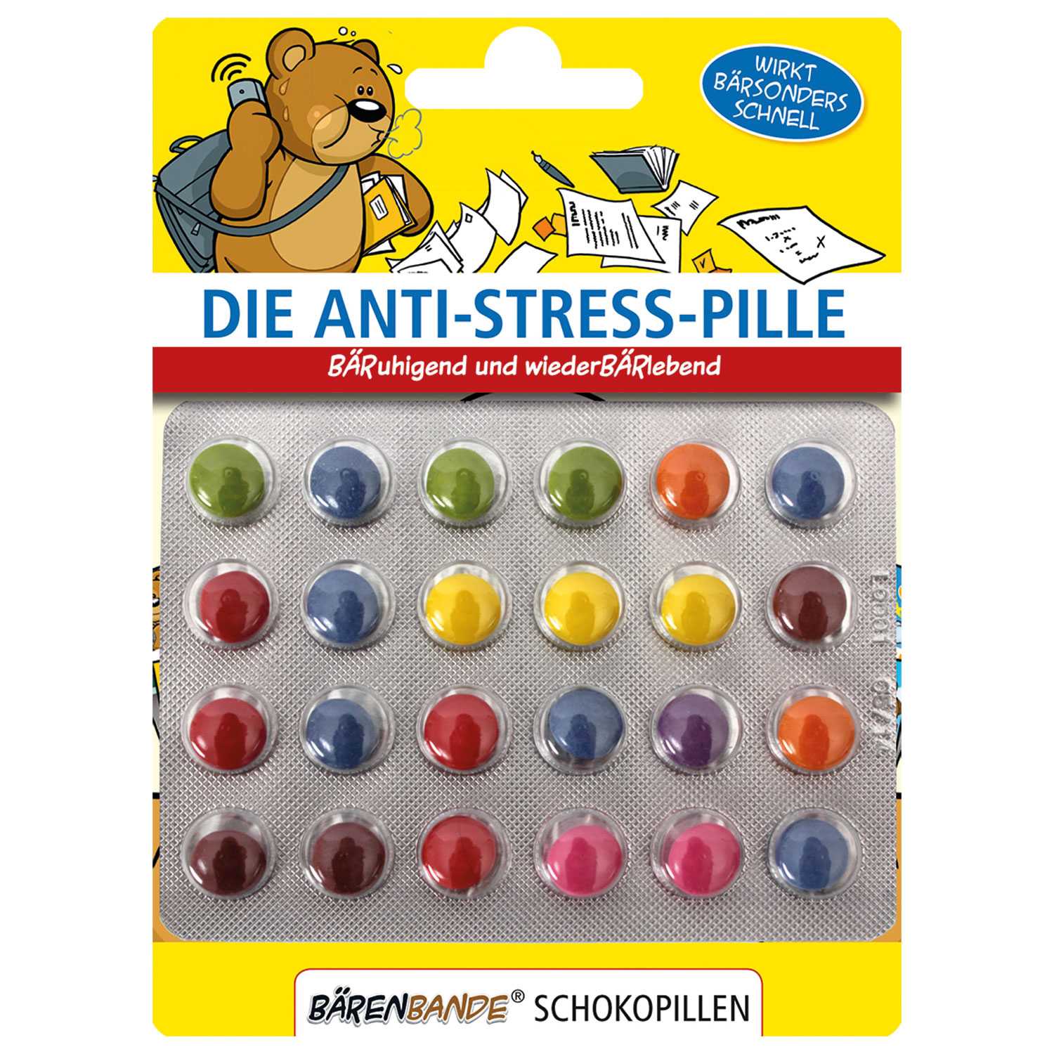 Schokolinsen Anti-Stress-Pille, 8g