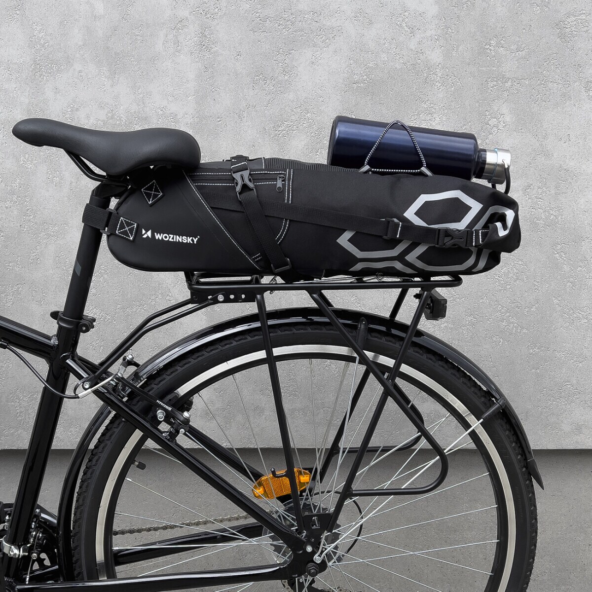 Geräumige Fahrrad Satteltasche Satteltasche groß 12l schwarz