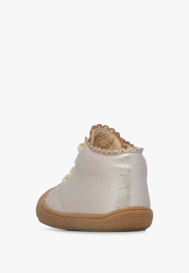 NATURINO COTTINSLauflernschuhe aus laminiertem Leder, Rosa-Platin