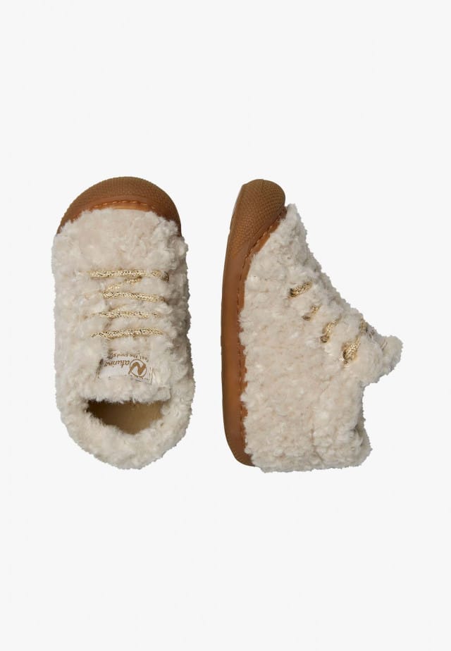 NATURINO COCOON FURLauflernschuhe aus Wolle, Cremeweiß