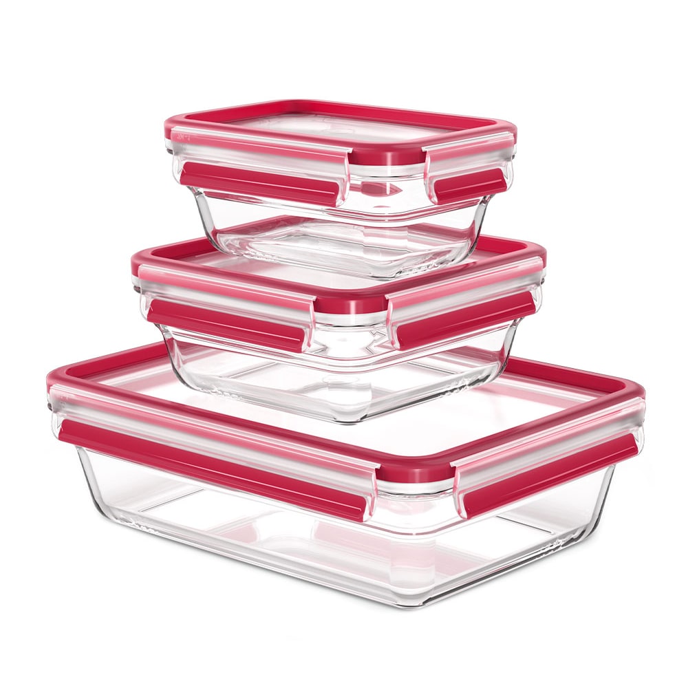 CLIP & CLOSE Frischhaltedosen Glas 3er-Set