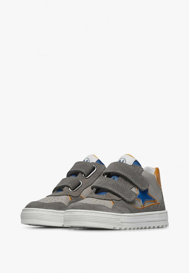 NATURINO HESS HIGH 3 VL.Knöchelschuhe aus Leder und Veloursleder, Anthrazit