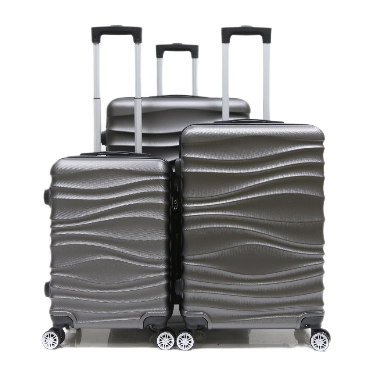 Reisekoffer Koffer 3 tlg Hartschale Trolley Set Kofferset Handgepäck