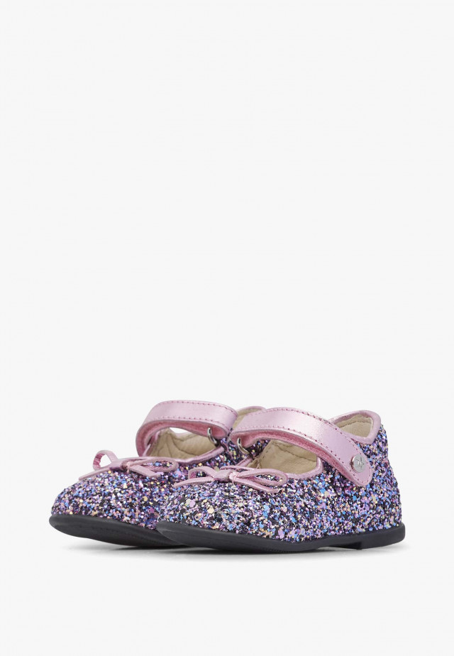 NATURINO BALLETBallerinas aus glitzerndem Leder, Mehrfarbig
