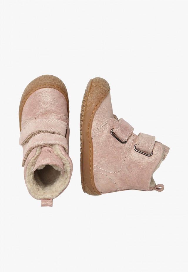 NATURINO BUBBLE VLStiefeletten aus gefüttertem Nappaleder, Platinrosa