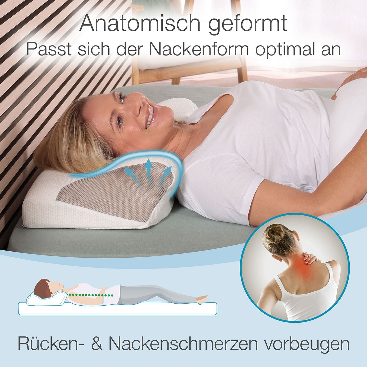 Bestschlaf Nackenstützkissen inkl. Bezug