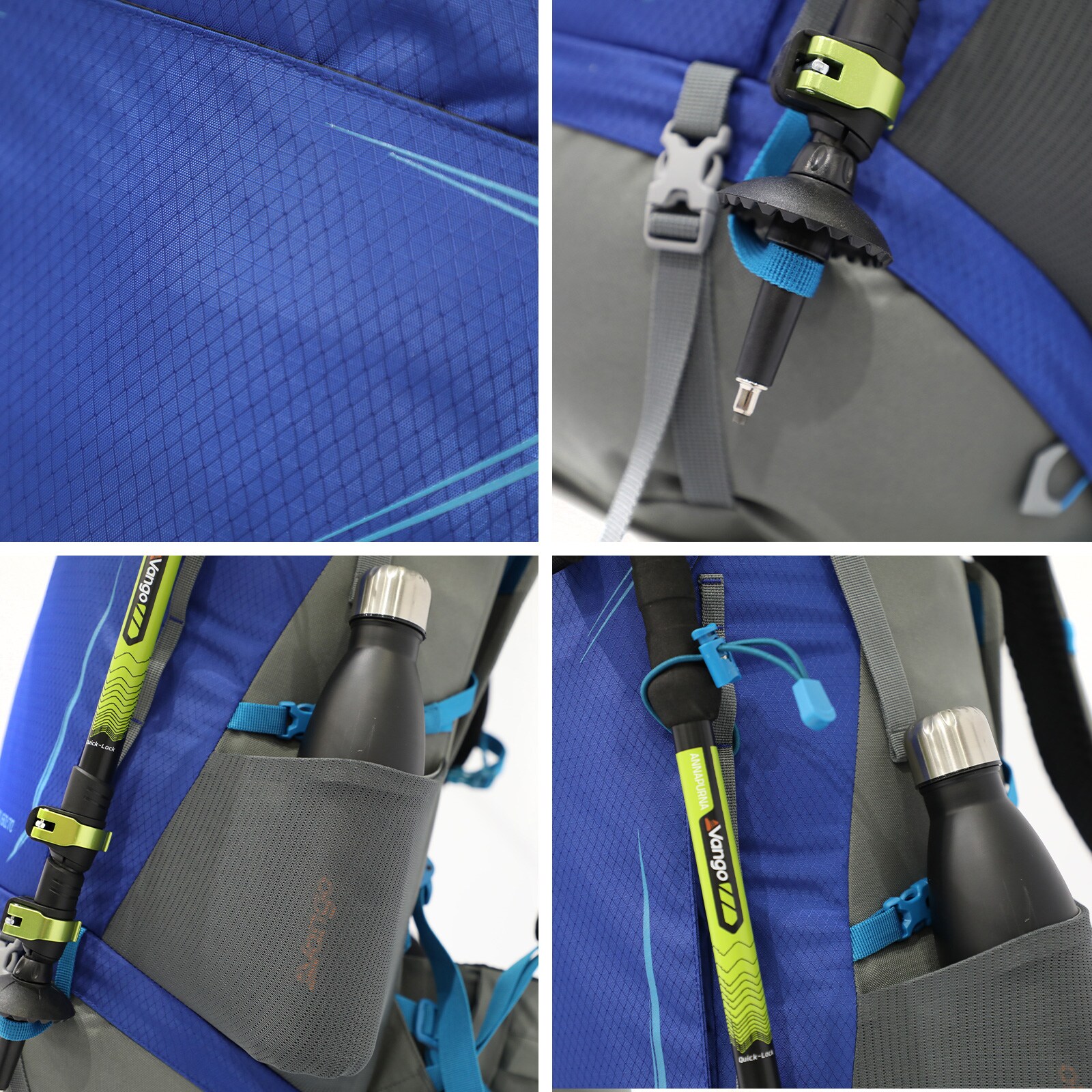 VANGO Trekkingrucksack Denali Pro 60:70 L Outdoor Wander Rucksack Regenschutz Farbe: Classic Blue