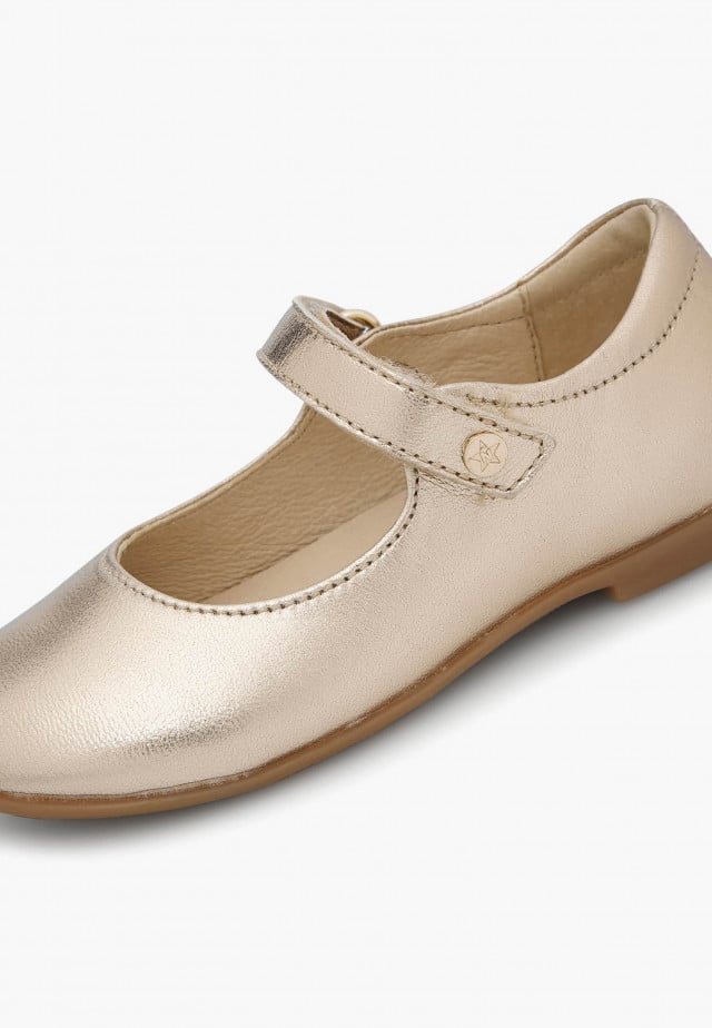 NATURINO DARLINGBallerinas aus Metallic-Leder, Platin