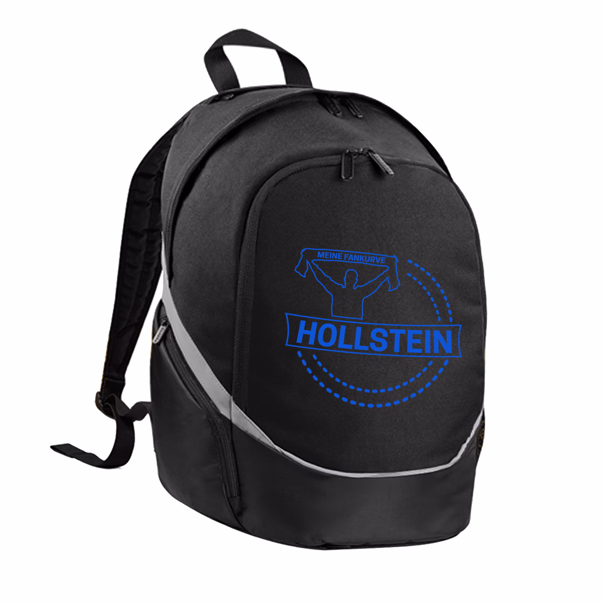 multifanshop® Rucksack - Holstein - Meine Fankurve - Druck blau