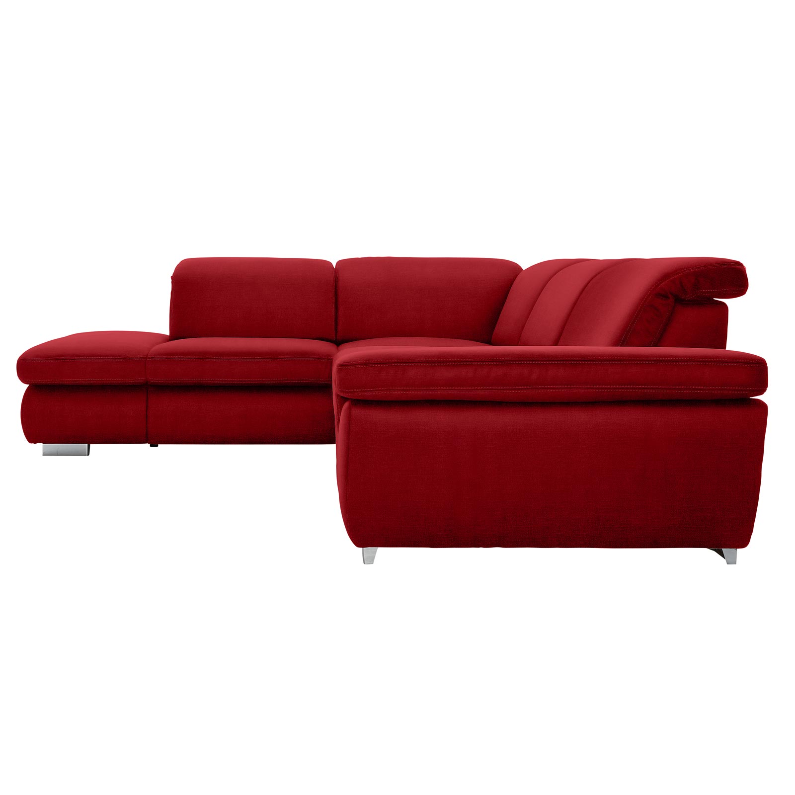 polsterpower Boxspringsofa - Miro bordeaux - Basismodell - Ottomane links