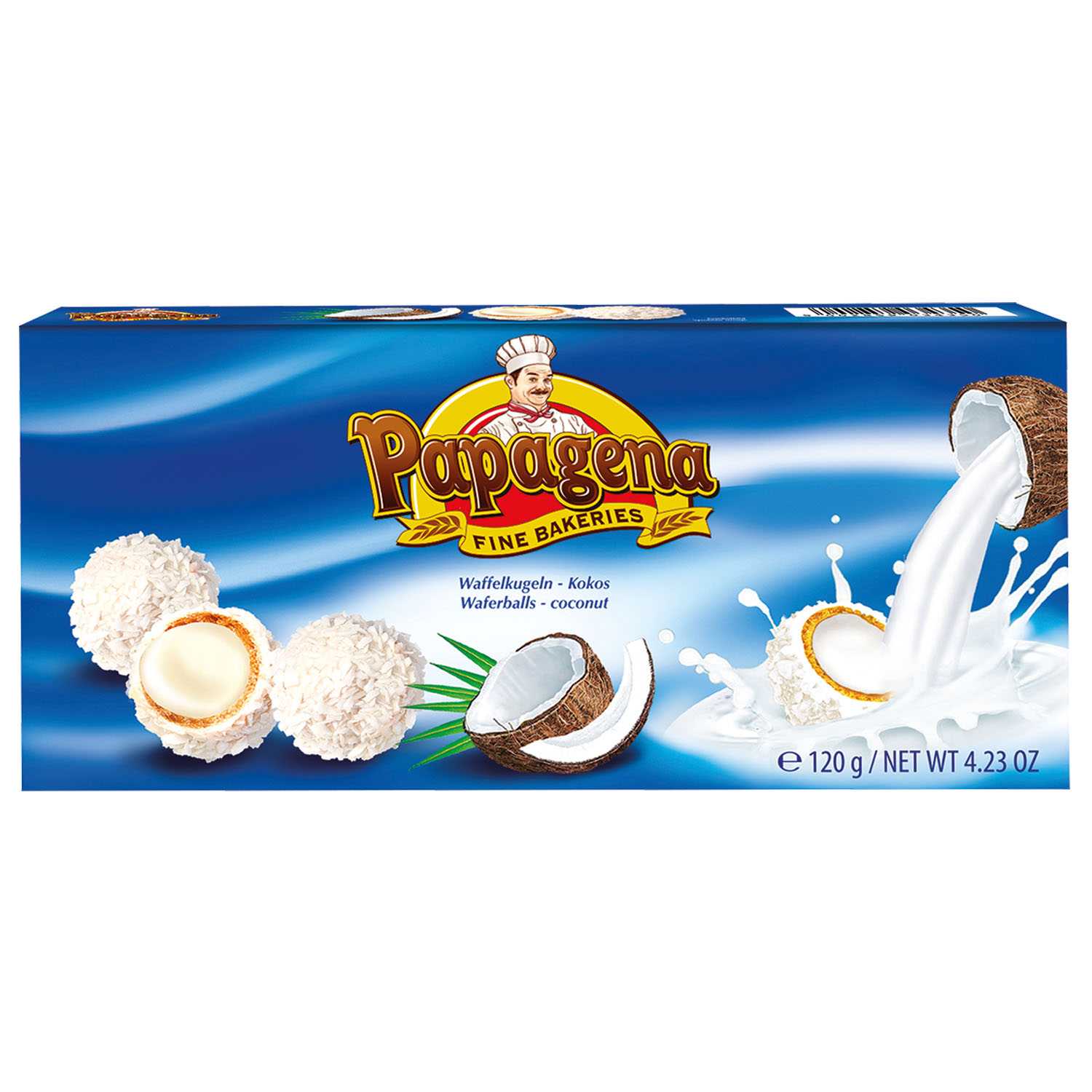 Papagena Waffelkugeln mit Kokos 120g
