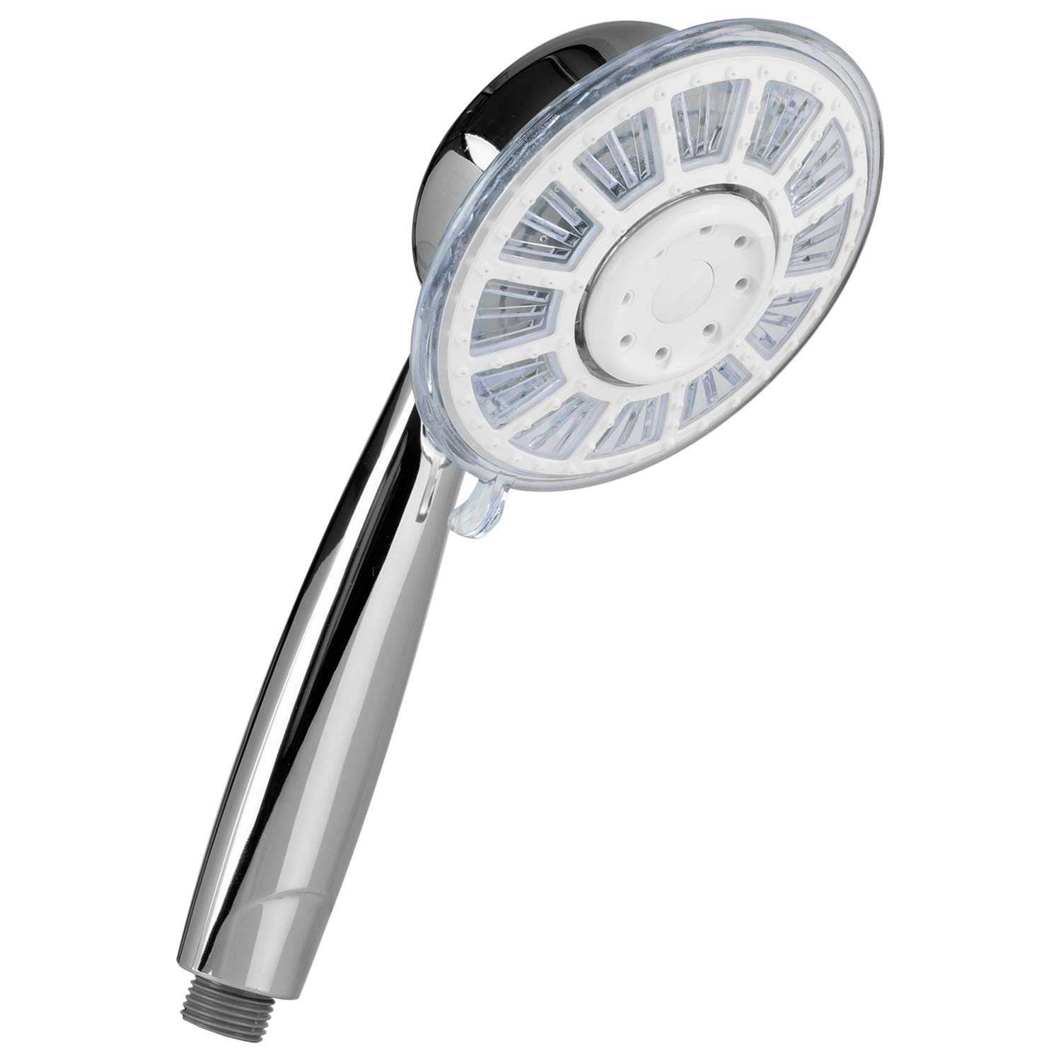 EASYmaxx LED Duschkopf mit Duschzeitindikator & Regen-/Massagedusche