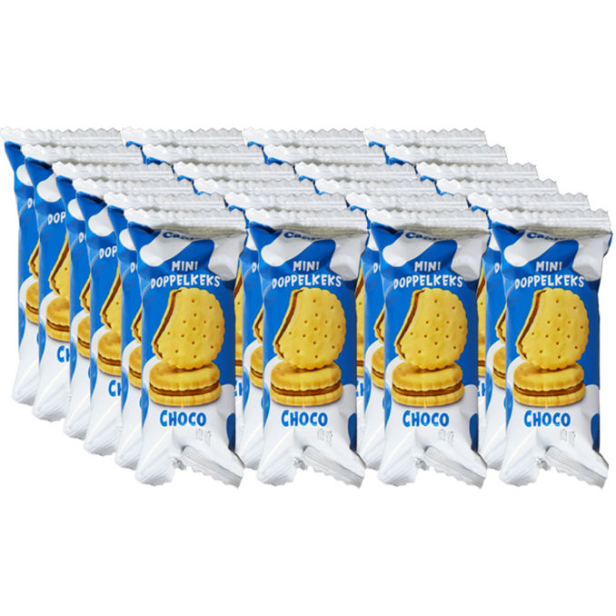 Mini Doppelkekse Choco, 24 x 50g von Tise