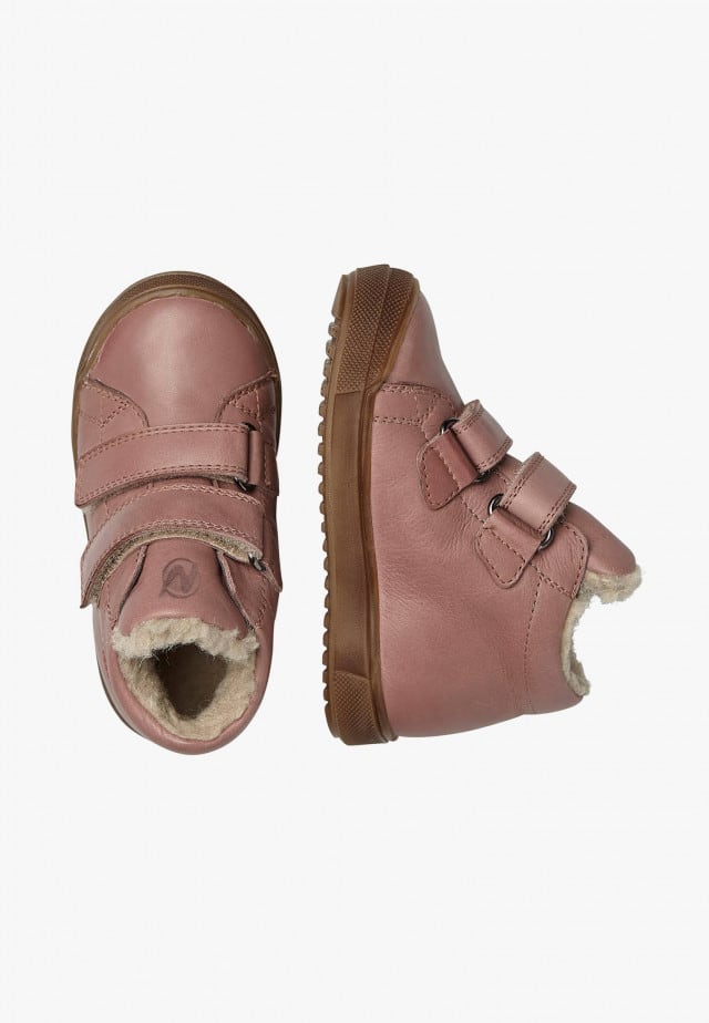 NATURINO NEW MULAZ VLSchuhe aus Leder mit Futter aus Kunst-Shearling, Rosa
