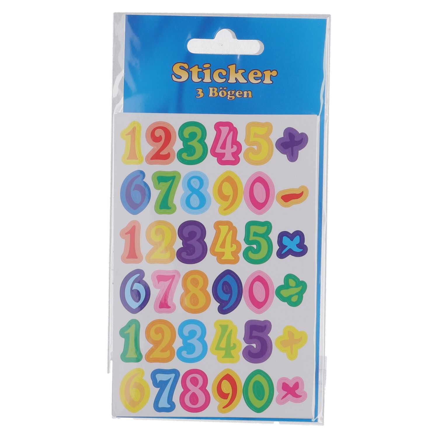 Sticker 3er Zahlen & Buchstaben
