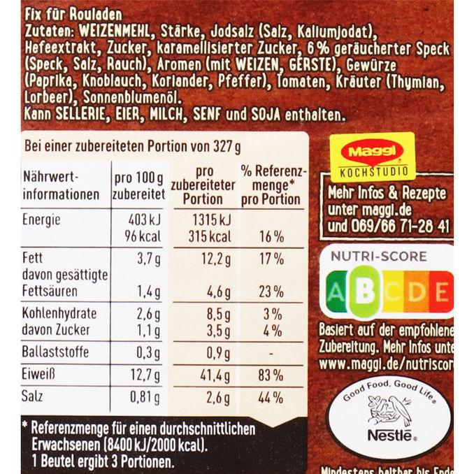 Maggi Rouladen, 33g von Maggi