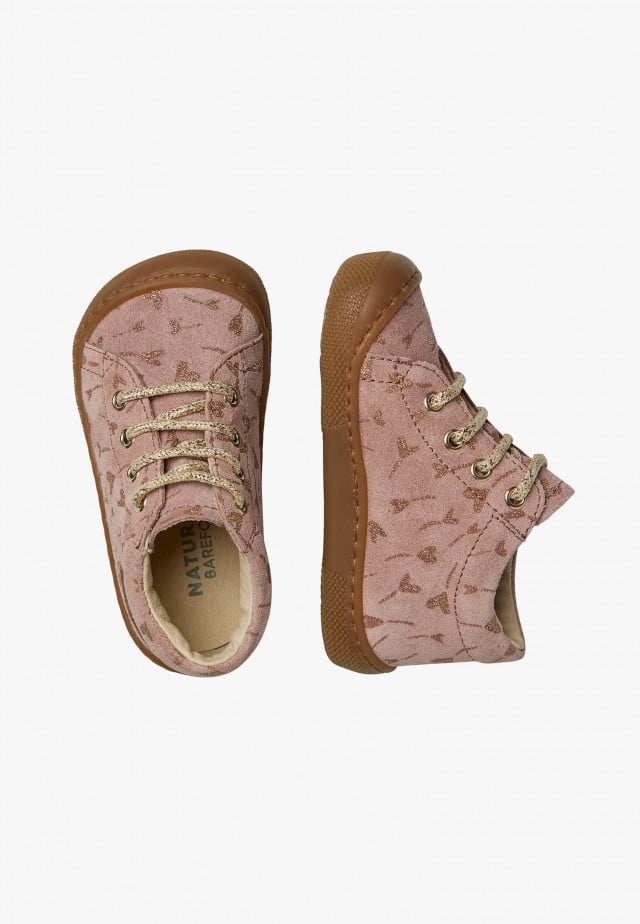 NATURINO AMURBarfußschuhe aus Veloursleder, Rosa