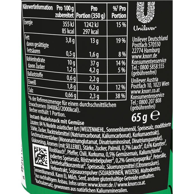 Knorr Asia Noodles Gemüse, 65g von Knorr