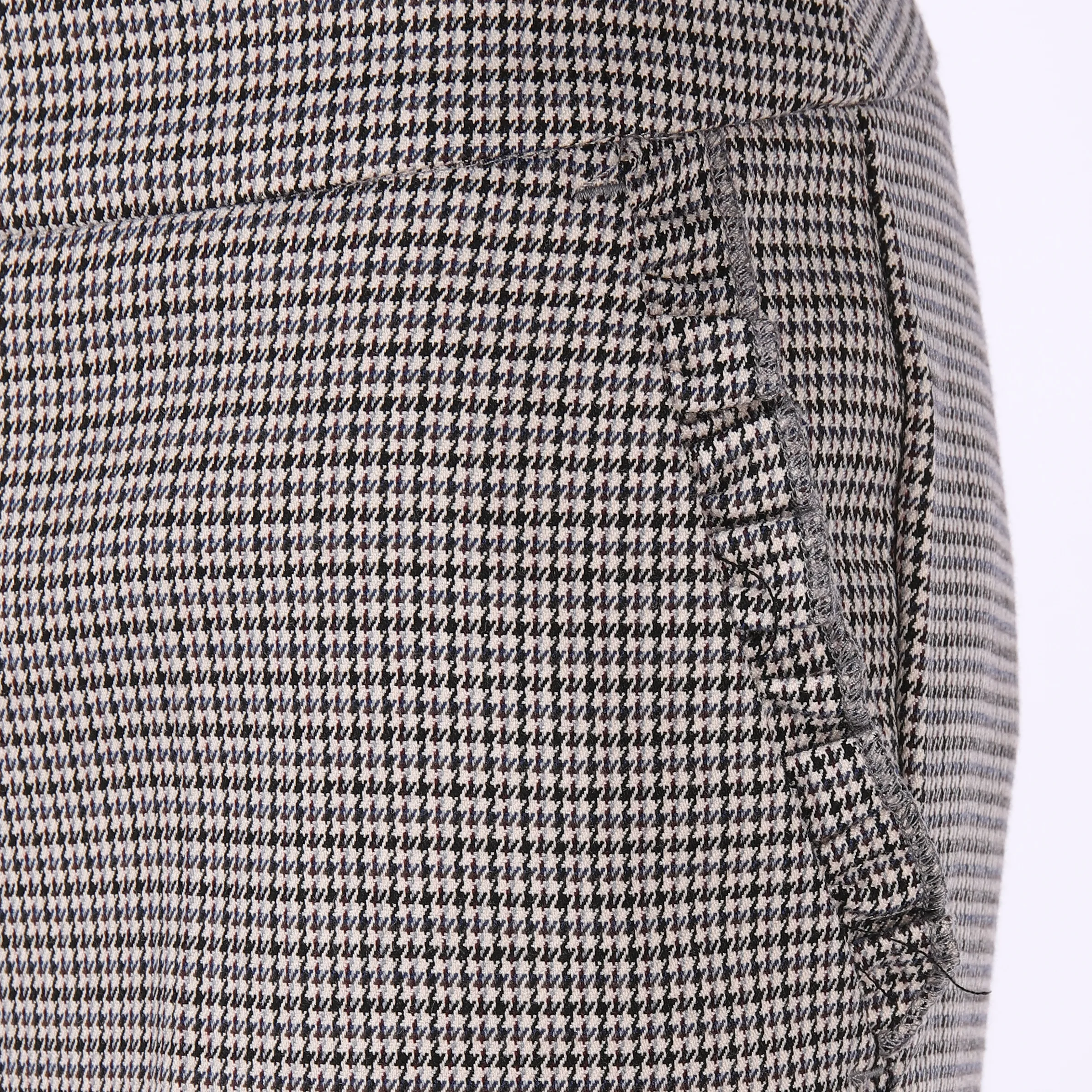 Damen Hose schwarz-weiß-gemustert