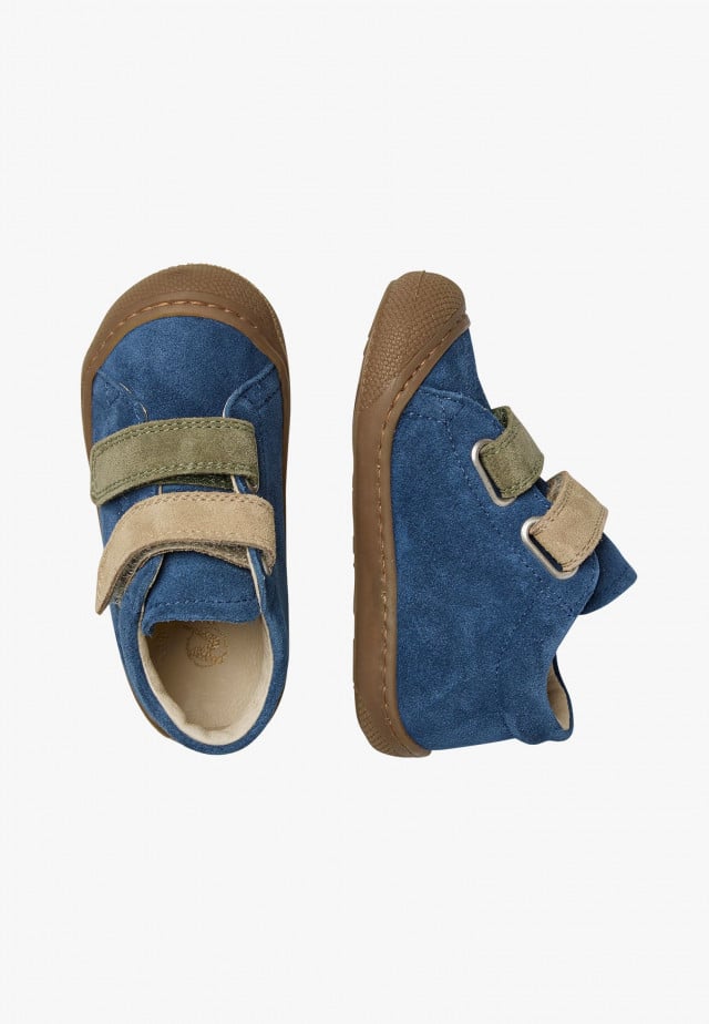NATURINO CORKEL VLLauflernschuhe aus Veloursleder, Marineblau