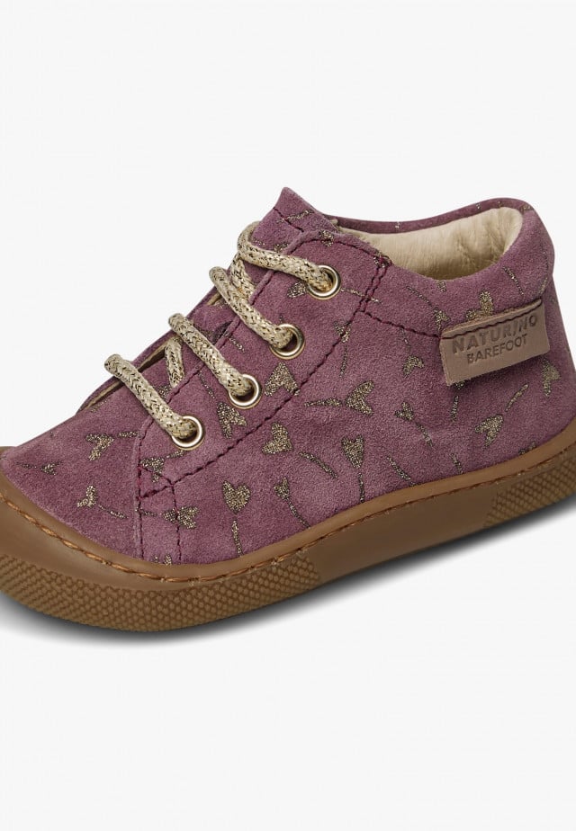 NATURINO AMURBarfußschuhe aus Veloursleder, Violett