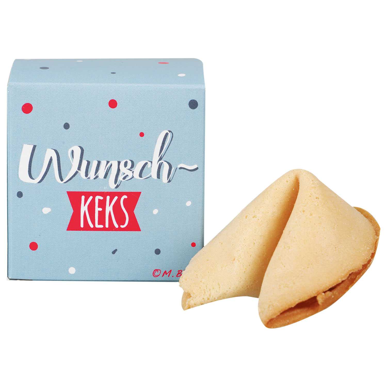 Glückskeks Wunschkeks, in Pappwürfel, 7g