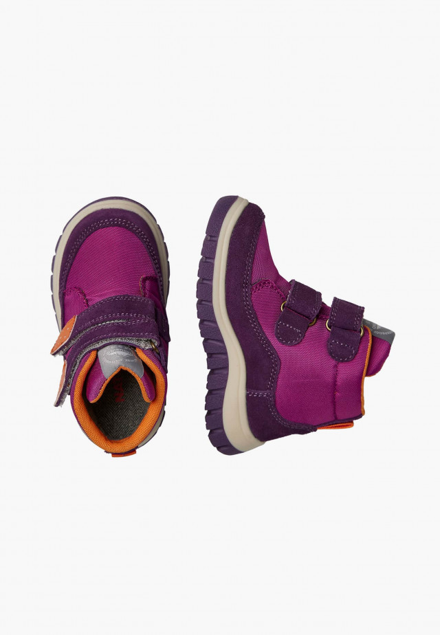 NATURINO NEW PILE VL WP.Stiefel aus Veloursleder und technischem Gewebe, Fuchsia