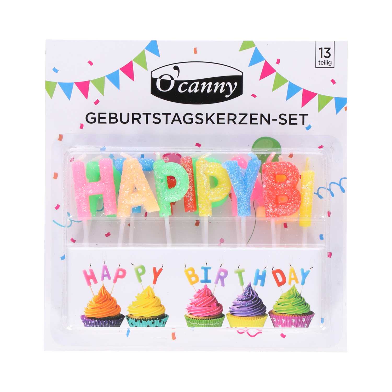 Geburtstagskerzen O'Canny, 13 Stück