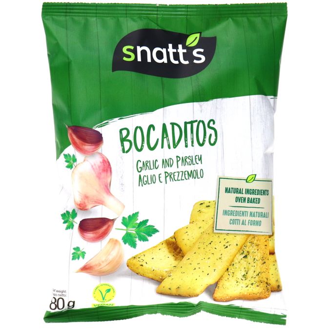 Brot Cracker Knoblauch & Petersilie, 80g von Snatts