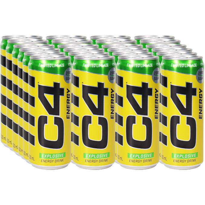 Energydrink Zitrone Limette, 24er Pack (EINWEG) zzgl. Pfand, 24x0,33L von C4 Energy